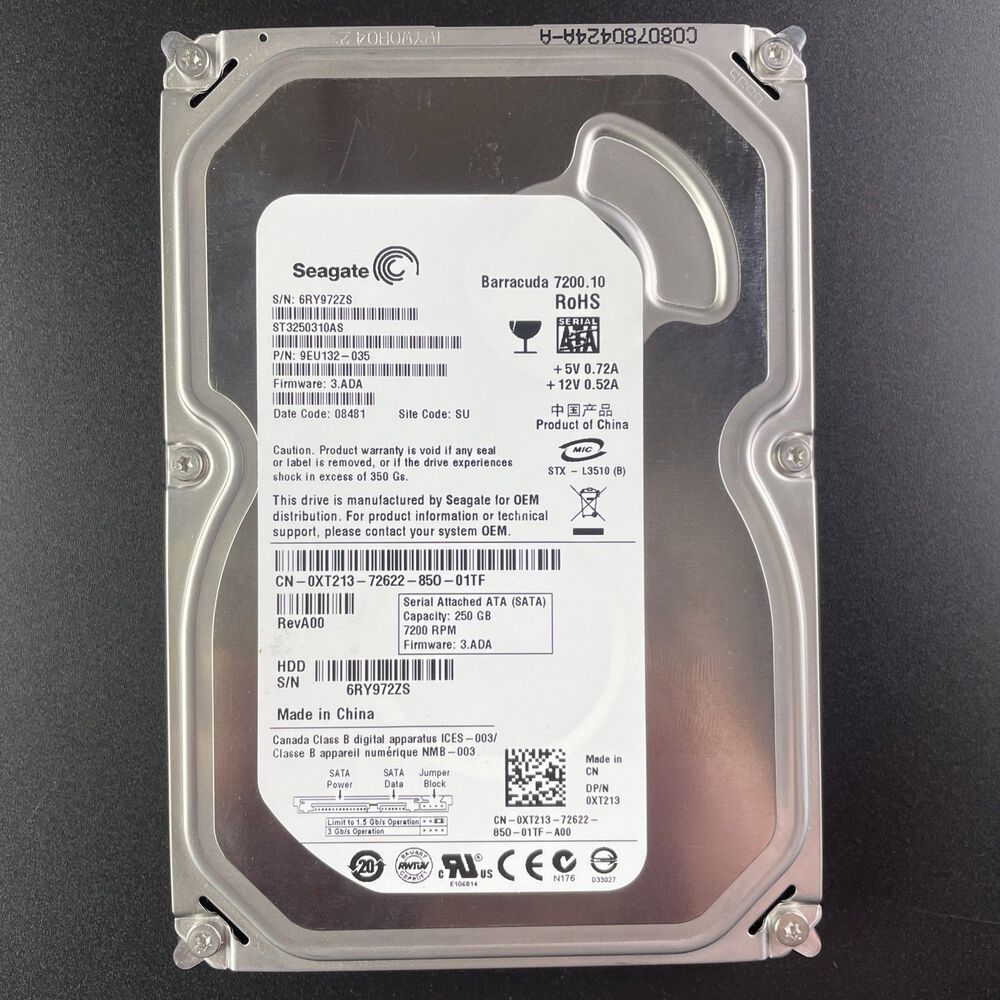 Seagate Barracuda Hard Drive 250GB SATA 3.5" Internal HDD 7200RPM